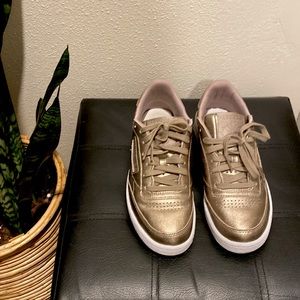 Gold Reebok sneakers (size 7)